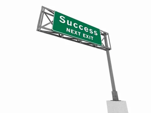 Success Freeway Sign Ilustração Stock