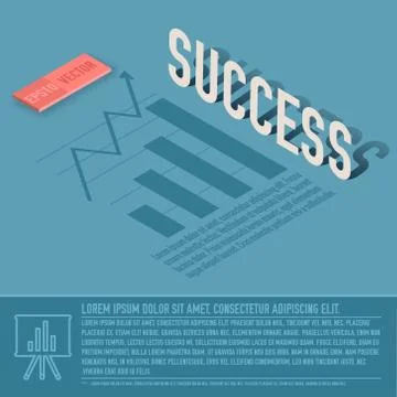 Success graph business vector background concept. illustration d 스톡 일러스트