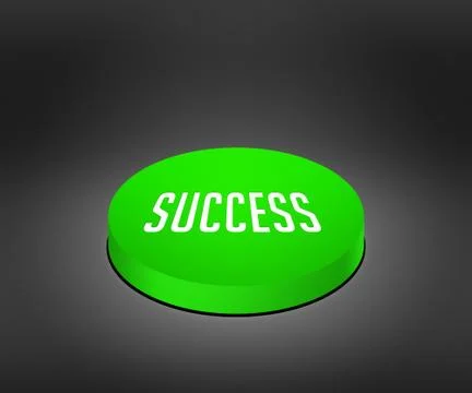 Success green button Stock Illustration