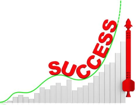 Success. The growth chart Ilustração Stock