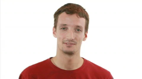 Success! Guy is winking. ( funny ) -white background Stockbeeldmateriaal 810664