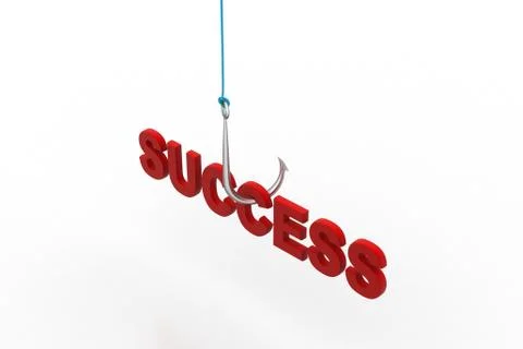Success hanging the fish hook Stock Illustration