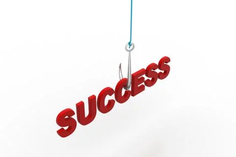 Success hanging the fish hook Stock Illustration