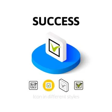 Success icon in different style Stock Illustration