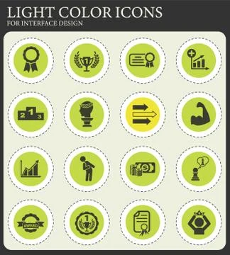 Success icon set Stock Illustration