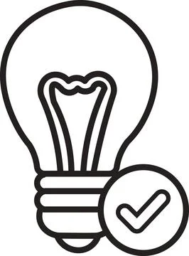 Success Idea Bulb Icon Stock Illustration