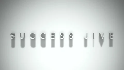 Success jive 3D title animation white text on a white background Stock Footage 299380711