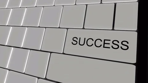 Success-Key Concept 4K 3D animation green and dark Stock Footage 73722271