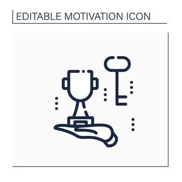 Success key line icon Ilustración de archivo