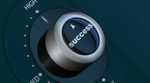 Success Knob Control 3D animation Video stock 52461722