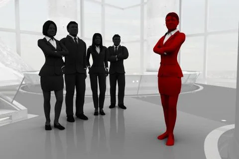 The success of leading a team Illustrazione stock