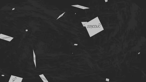 Success, leaflets falling downwind Video stock 95842147