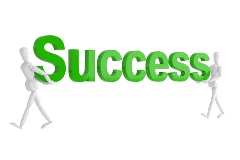 Success letter  in isolate with clipping path Stock Illustration