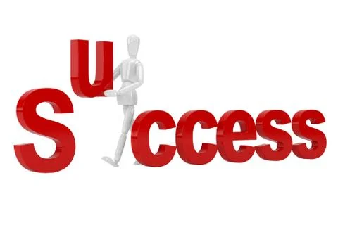 Success letter  in isolate with clipping path Stock Illustration