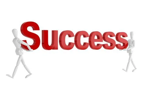 Success letter  in isolate with clipping path Stock Illustration