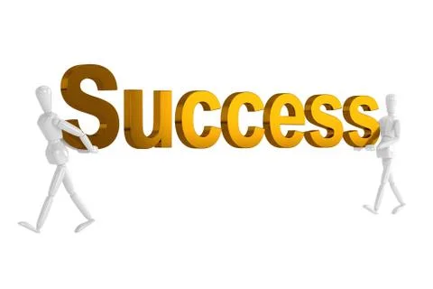 Success letter  in isolate with clipping path Stock Illustration