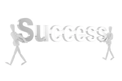 Success letter  in isolate with clipping path Stock Illustration