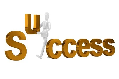 Success letter  in isolate with clipping path Stock Illustration