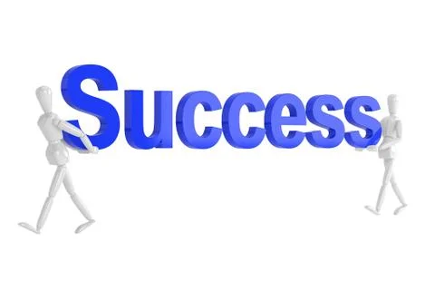 Success letter  in isolate with clipping path Stock Illustration
