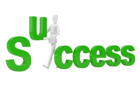 Success letter  in isolate with clipping path Stock Illustration