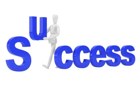 Success letter  in isolate with clipping path Stock Illustration