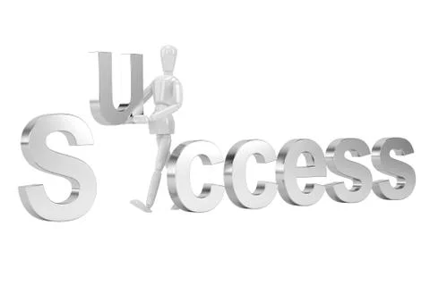 Success letter  in isolate with clipping path Stock Illustration