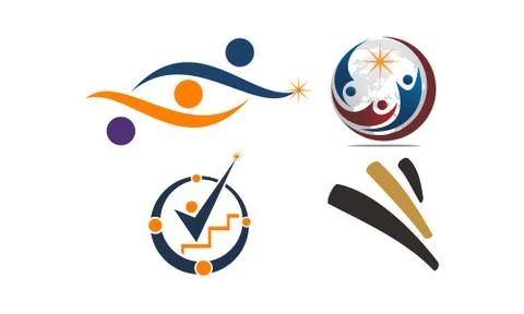 Success Life Coaching  Set Stock Illustration