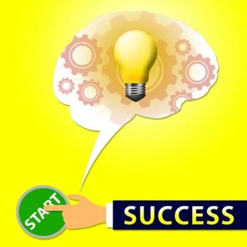Success Light Indicates Successful Progress 3d Illustration Stock Illustration