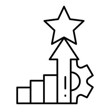 Success Line Icon Stock Illustration