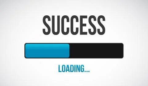 Success loading bar illustration design Stock Illustration