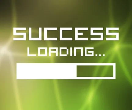 Success loading screen Stock Illustration