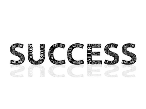Success made of failures Stock Illustration