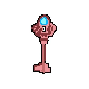 Success magic key pixel art vector illustration Stock Illustration