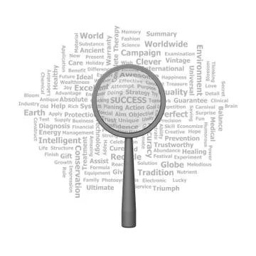 Success magnify Stock Illustration