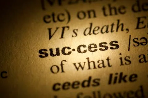 Success meaning in dictionary Stock Photos