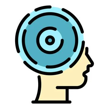 Success mind life skill icon color outline vector 스톡 일러스트