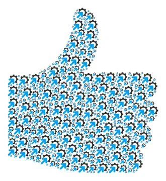Success Mosaic of Gear Integration Icons Stock Illustration