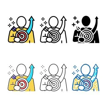 Success multipack people value color icon vector Stock Illustration