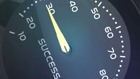 Success ometer or indicator conceptual animation Vídeo Stock 90217669