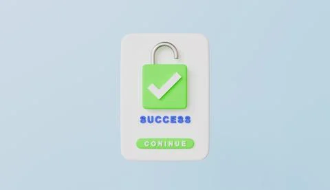 Success or approved access ux web elements illustration Illustrazione stock