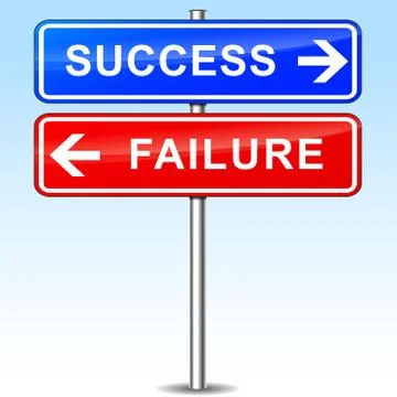 Success or failure choice Stock Illustration