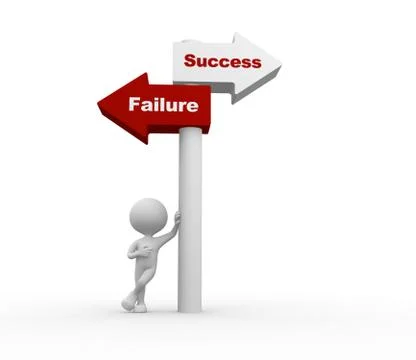 Success or failure. Illustrazione stock