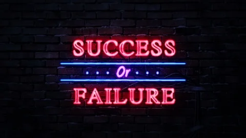 Success or Failure Neon Sign Stock Footage 89613034