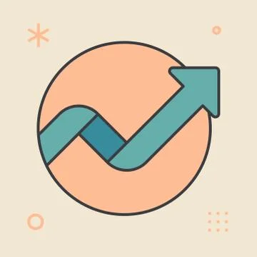 Success or progress concept. Unique and creative illustration. Stock Illustration