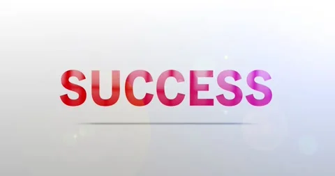 Success. Particle Logo. Text Animation Stock Footage 135207431