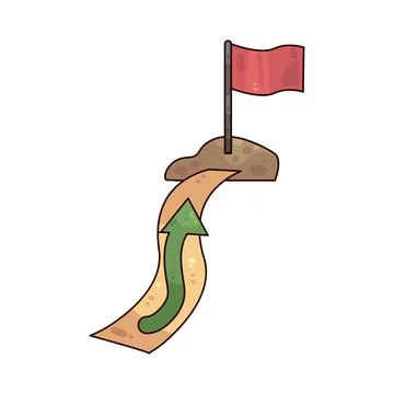 Success path illustration Illustrazione stock