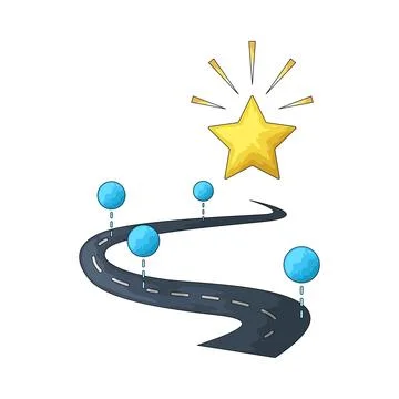 Success path illustration Illustrazione stock