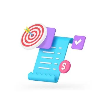 Success payment paper receipt document complete financial money transaction 3 イラスト素材