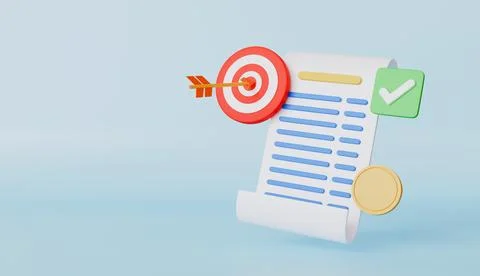 Success payment paper receipt document complete, invoice paying approve Stock Illustration