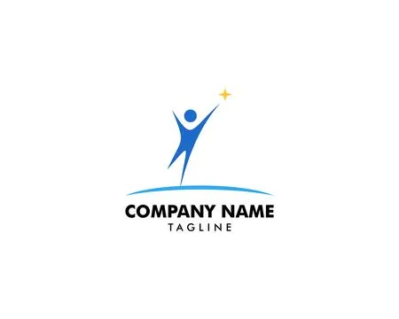 Success people logo design vector template Stock Illustration